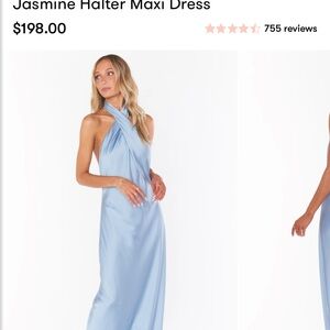 Show Me Your MuMu Sky Blue Cross-Halter Maxi Dress